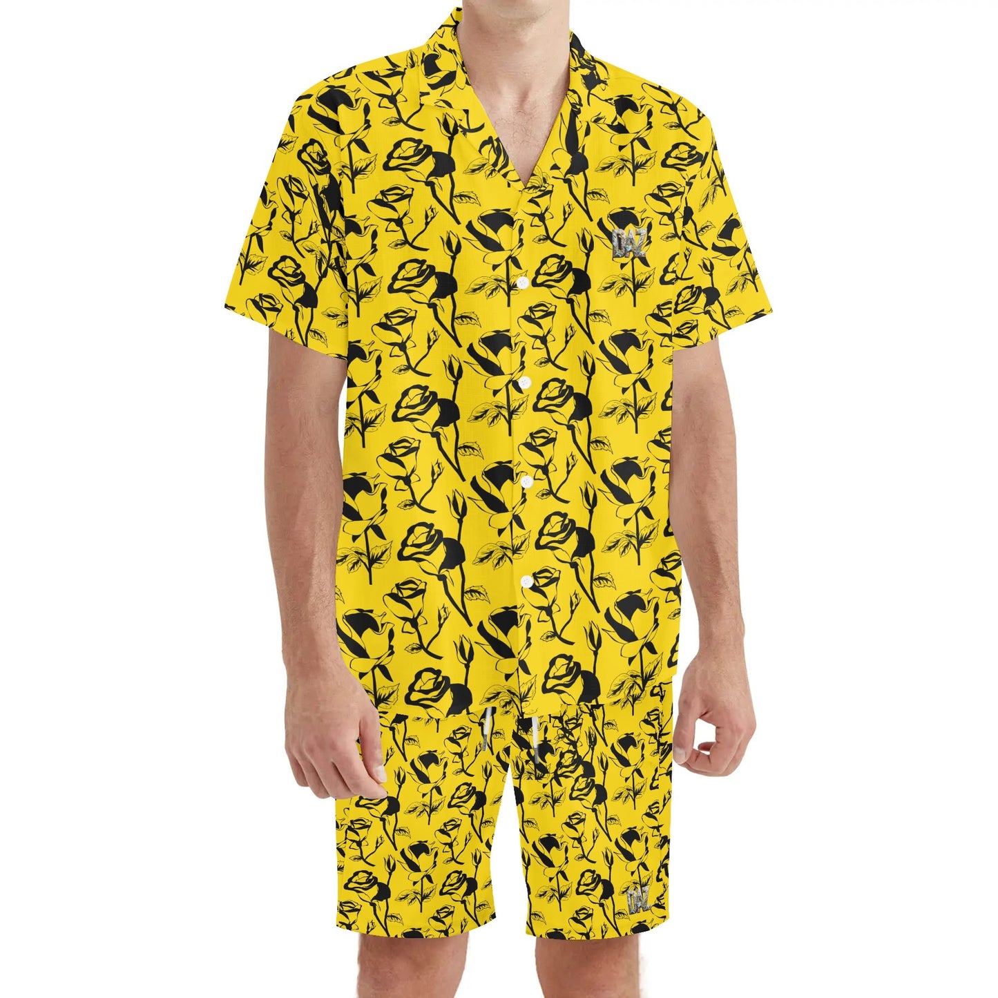Conjunto de camisa y pantalones cortos DAZ Premium hawaianos de manga corta y corte regular para hombre