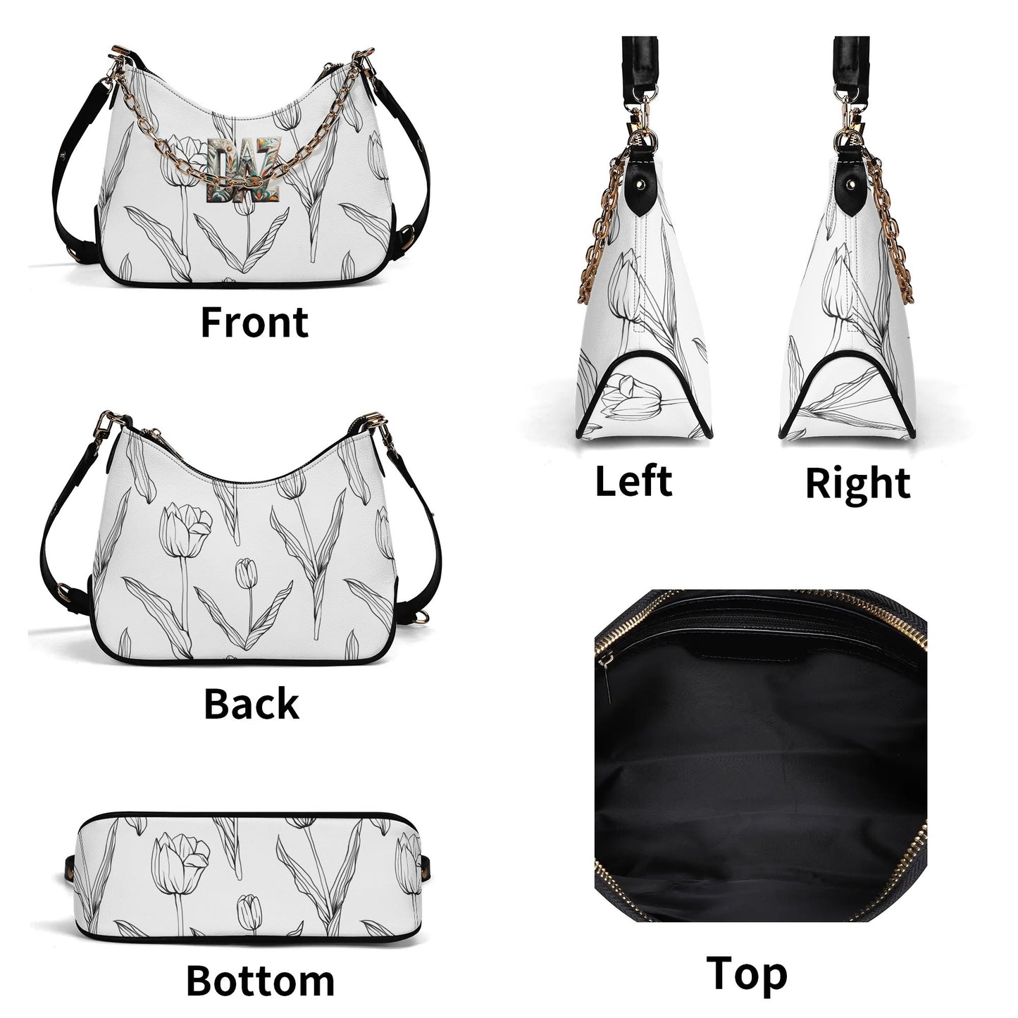 Bolso de hombro DAZ Luxury para mujer con decoración de cadena