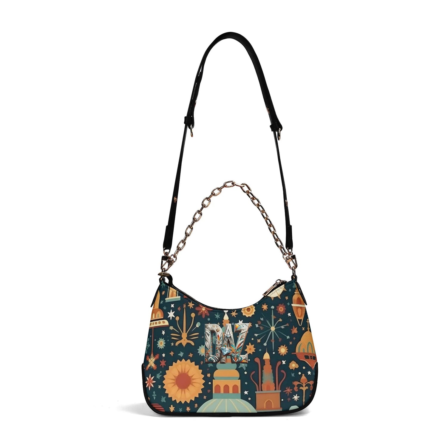 Bolso de hombro DAZ Luxury para mujer con decoración de cadena