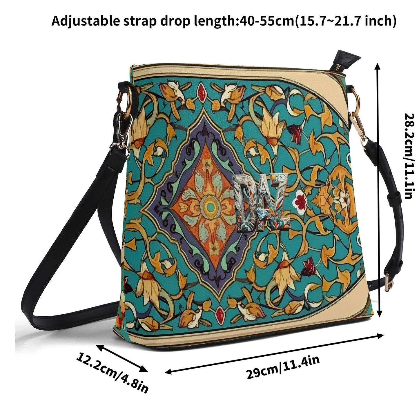 Bolso bandolera DAZ Luxury tipo cubo de PU para mujer