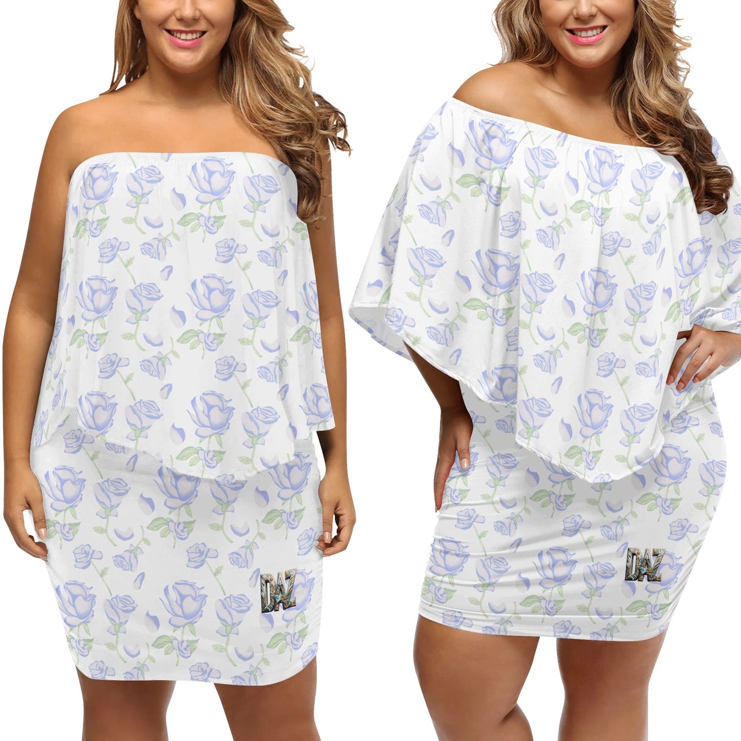 Vestido DAZ Luxury cruzado con hombros descubiertos para mujer