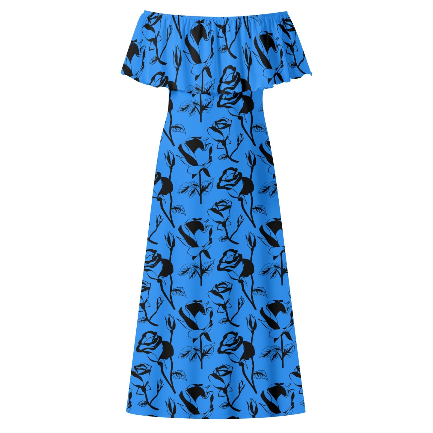 Vestido largo cruzado DAZ Luxury con hombros descubiertos para mujer