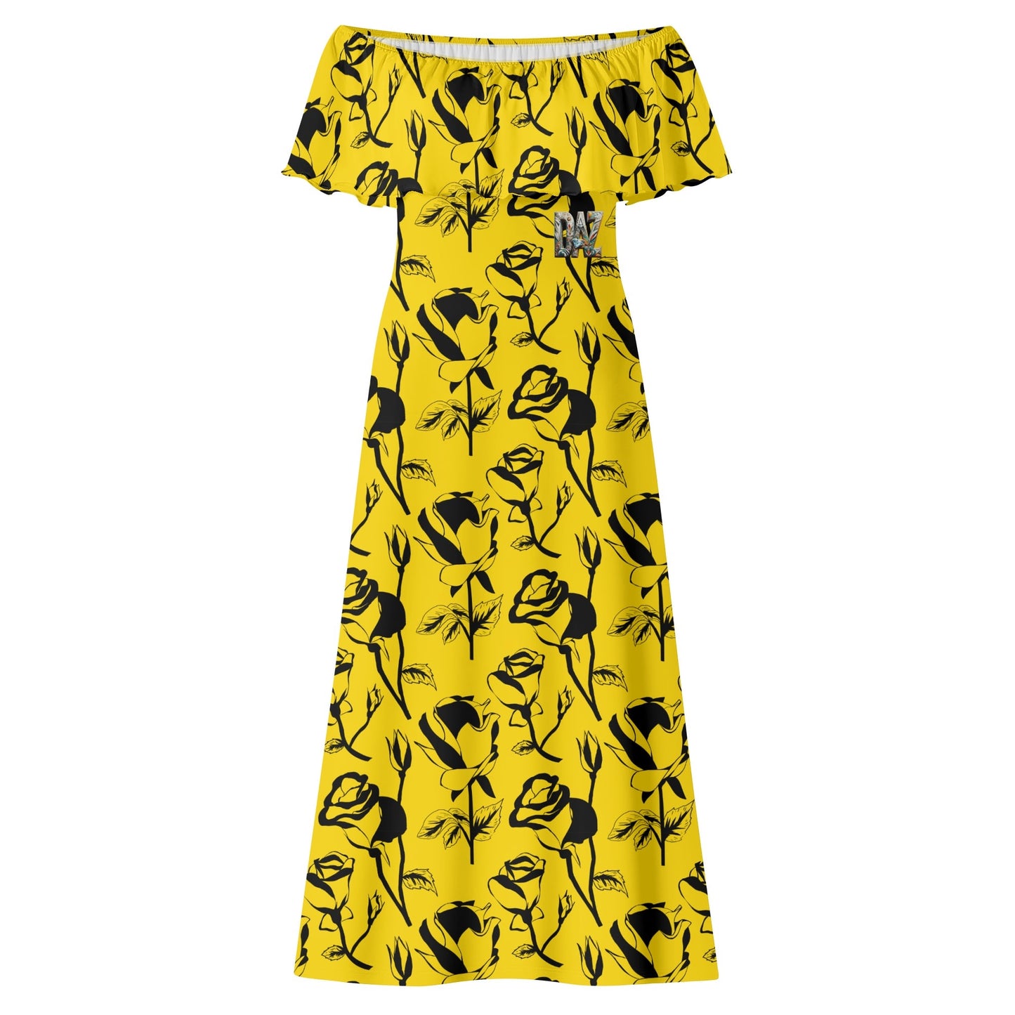 Vestido largo cruzado DAZ Luxury con hombros descubiertos para mujer