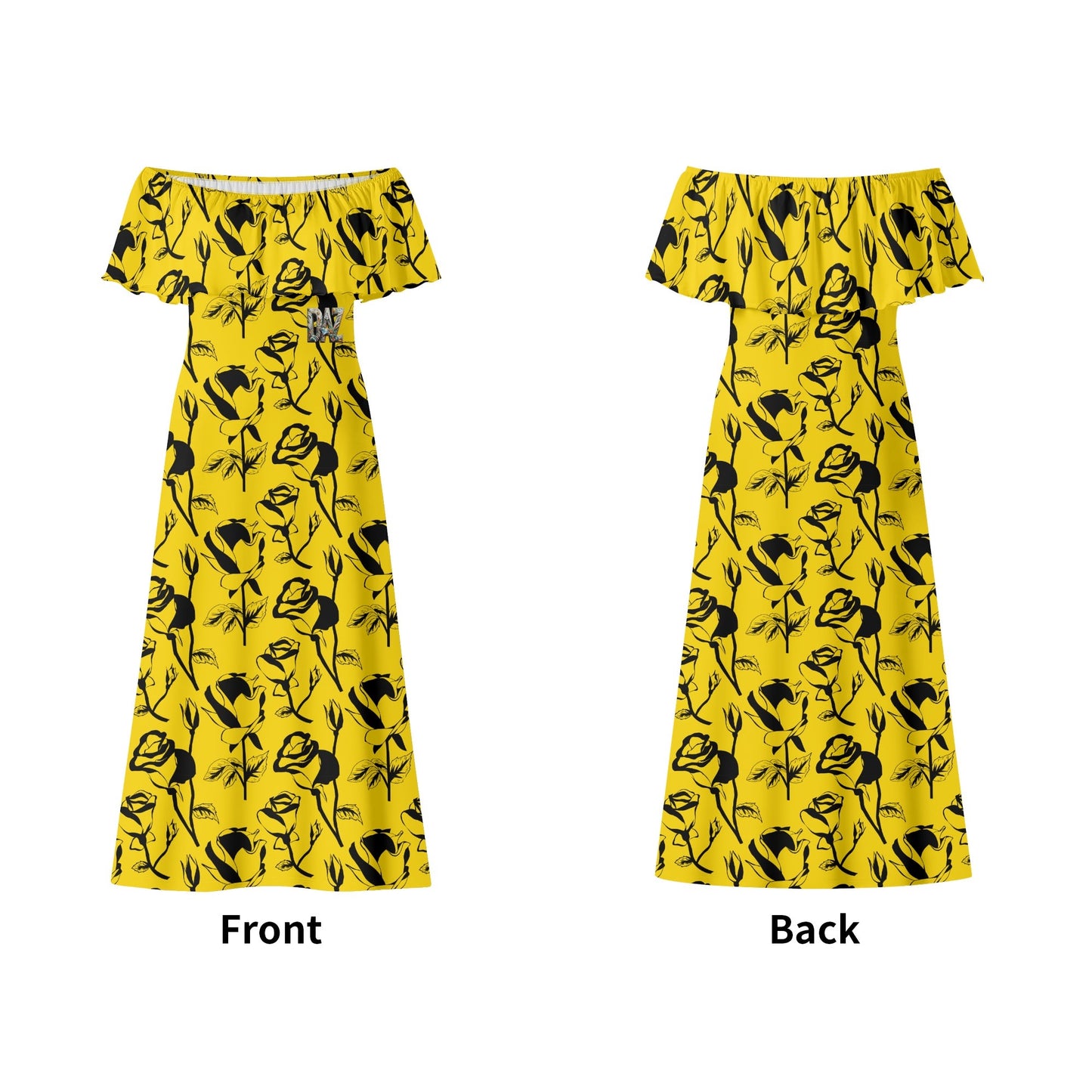 Vestido largo cruzado DAZ Luxury con hombros descubiertos para mujer