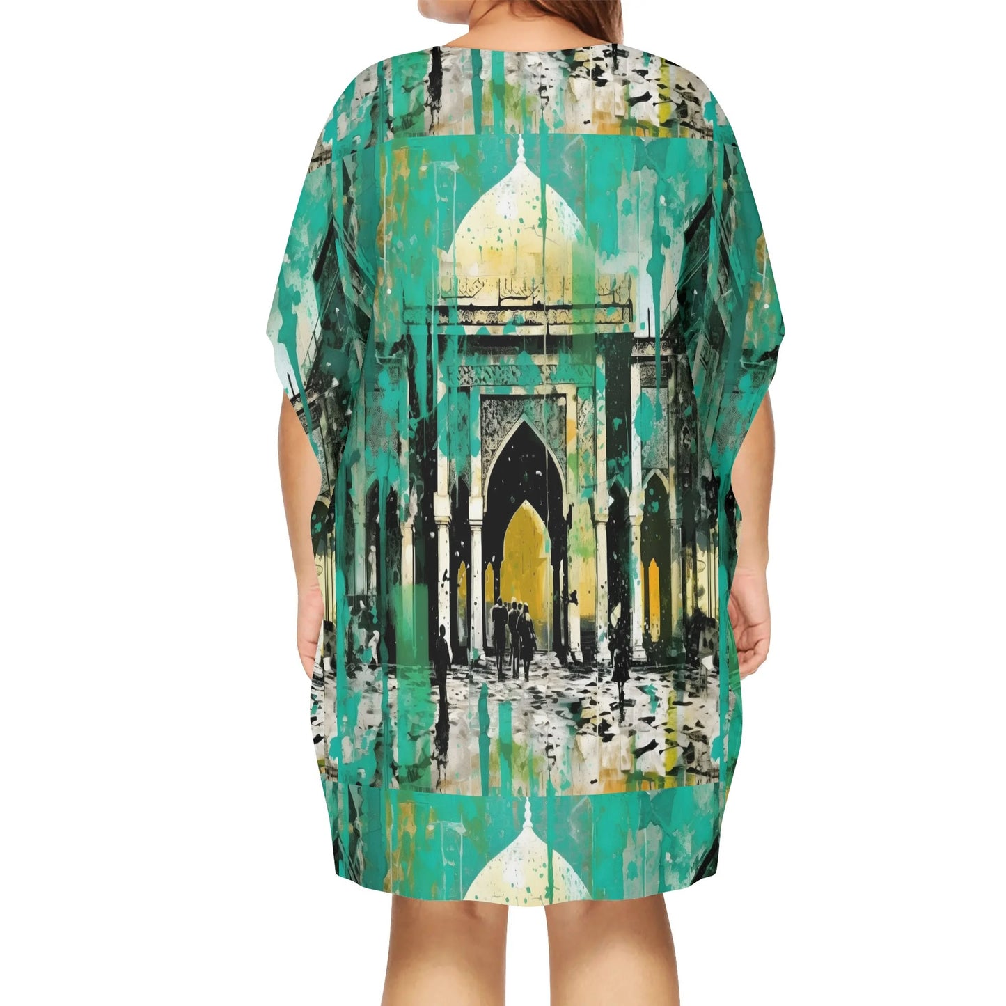 DAZ Women's Plus Size Loose V Neck Dress