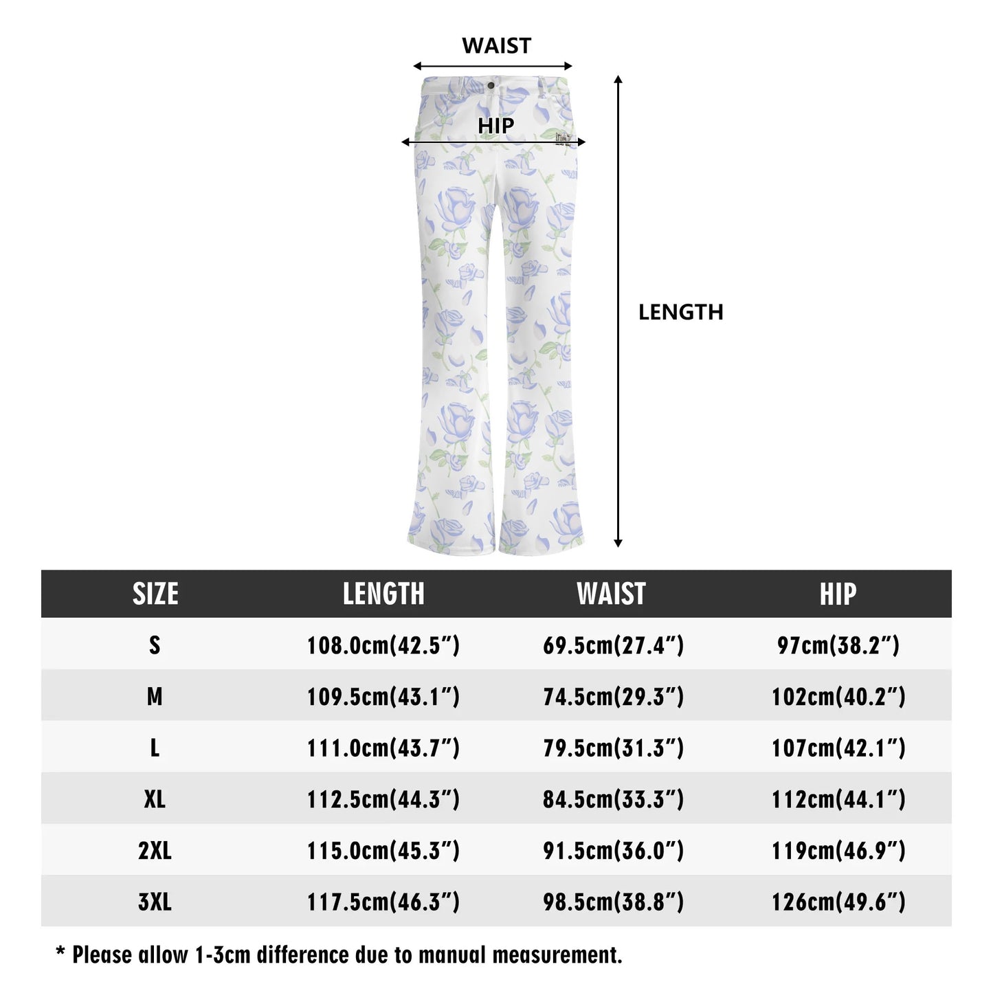 Pantalones acampanados elegantes DAZ Premium con estampado para mujer