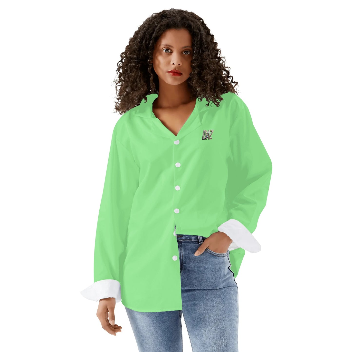 DAZ Luxury Women's Casual Long Sleeve Button Down Shirt