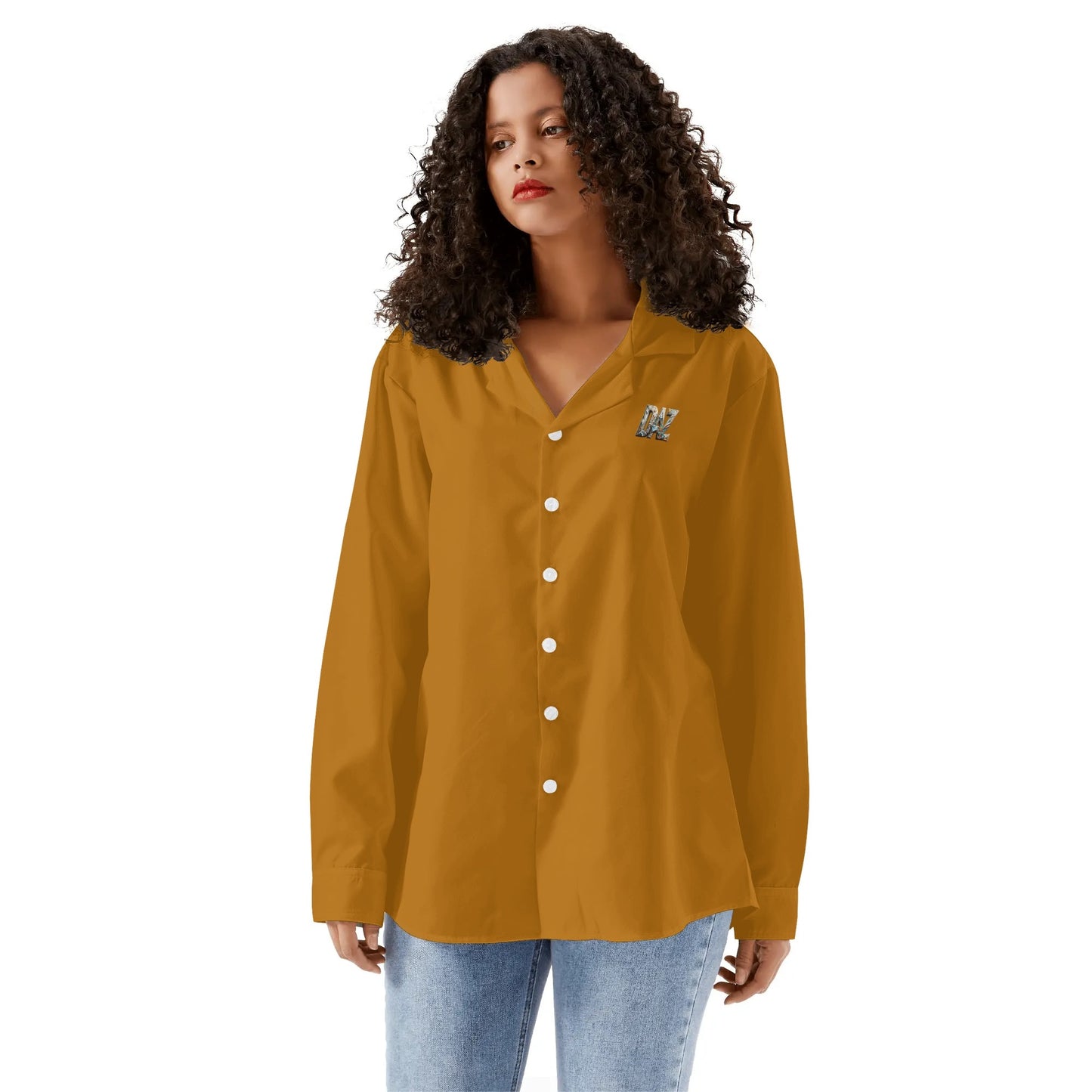 DAZ Luxury Women's Casual Long Sleeve Button Down Shirt