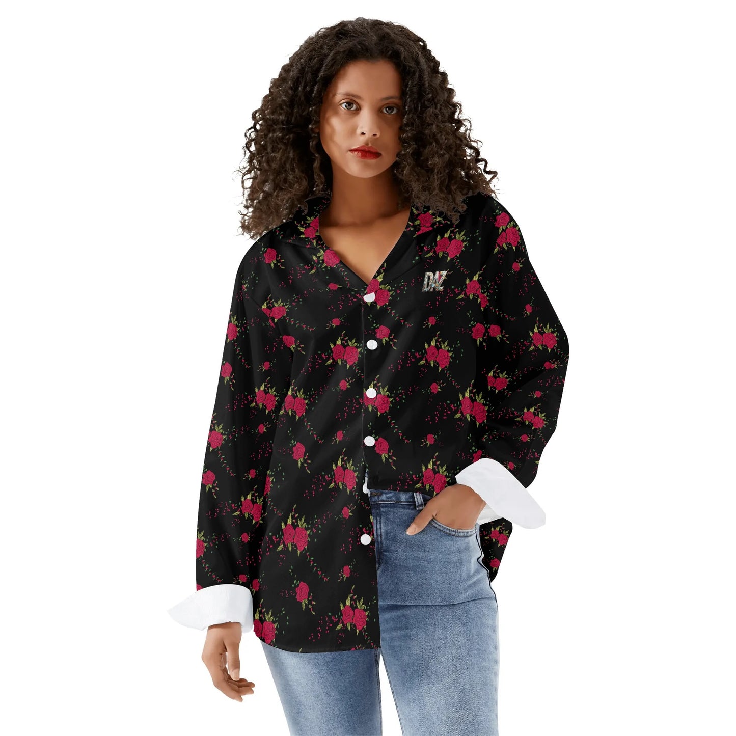 DAZ Luxury Women's Casual Long Sleeve Button Down Shirt