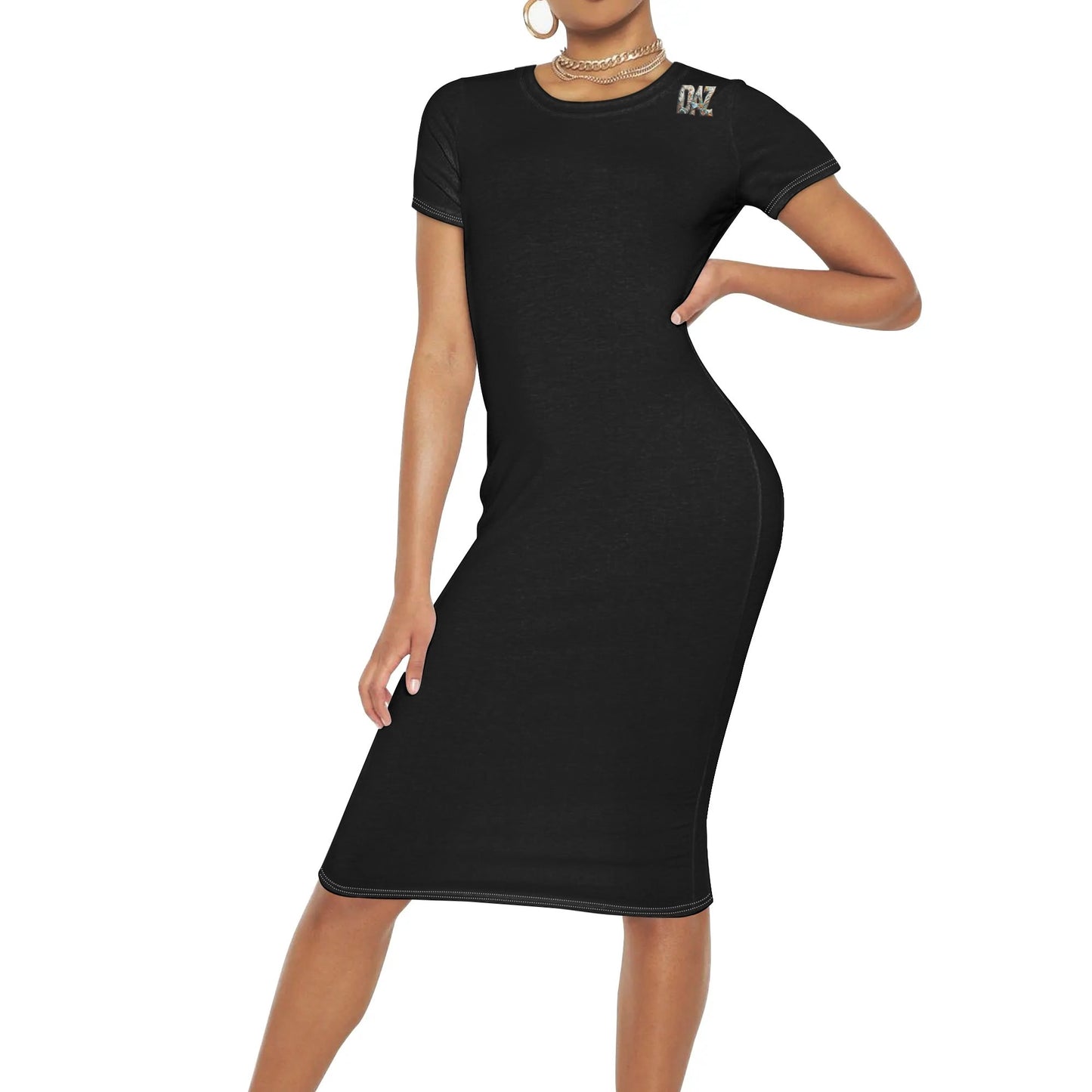 Vestido DAZ de manga corta para mujer