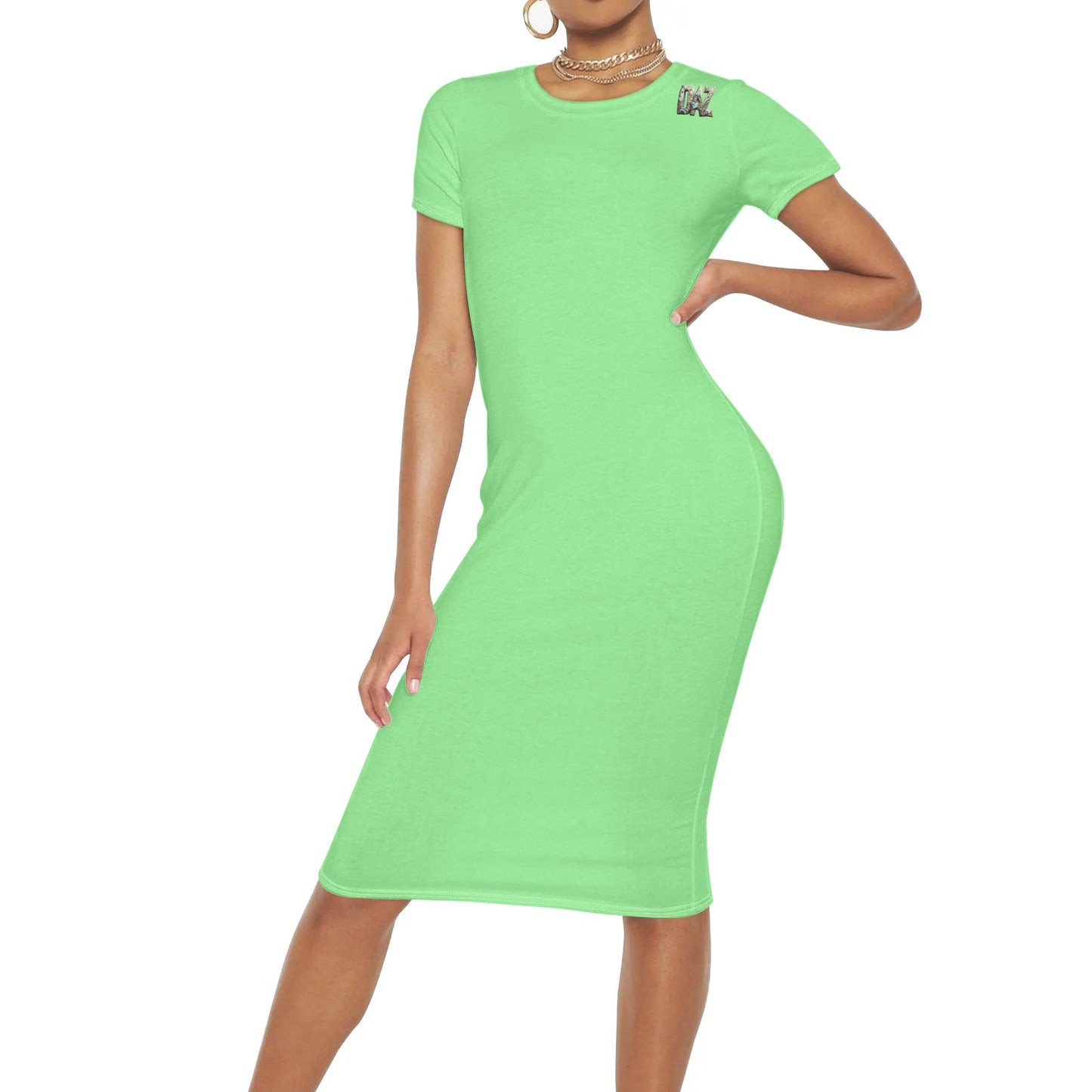 Vestido DAZ de manga corta para mujer
