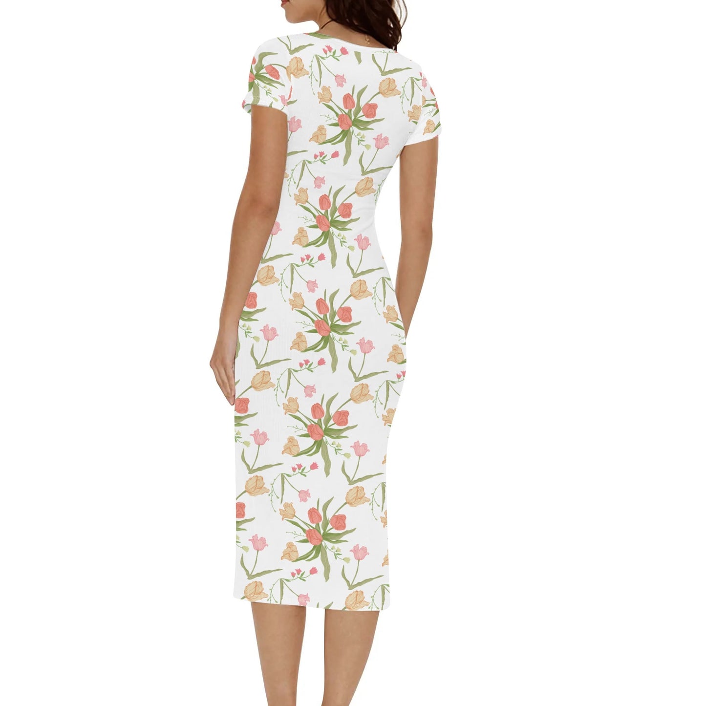 Vestido DAZ de manga corta para mujer