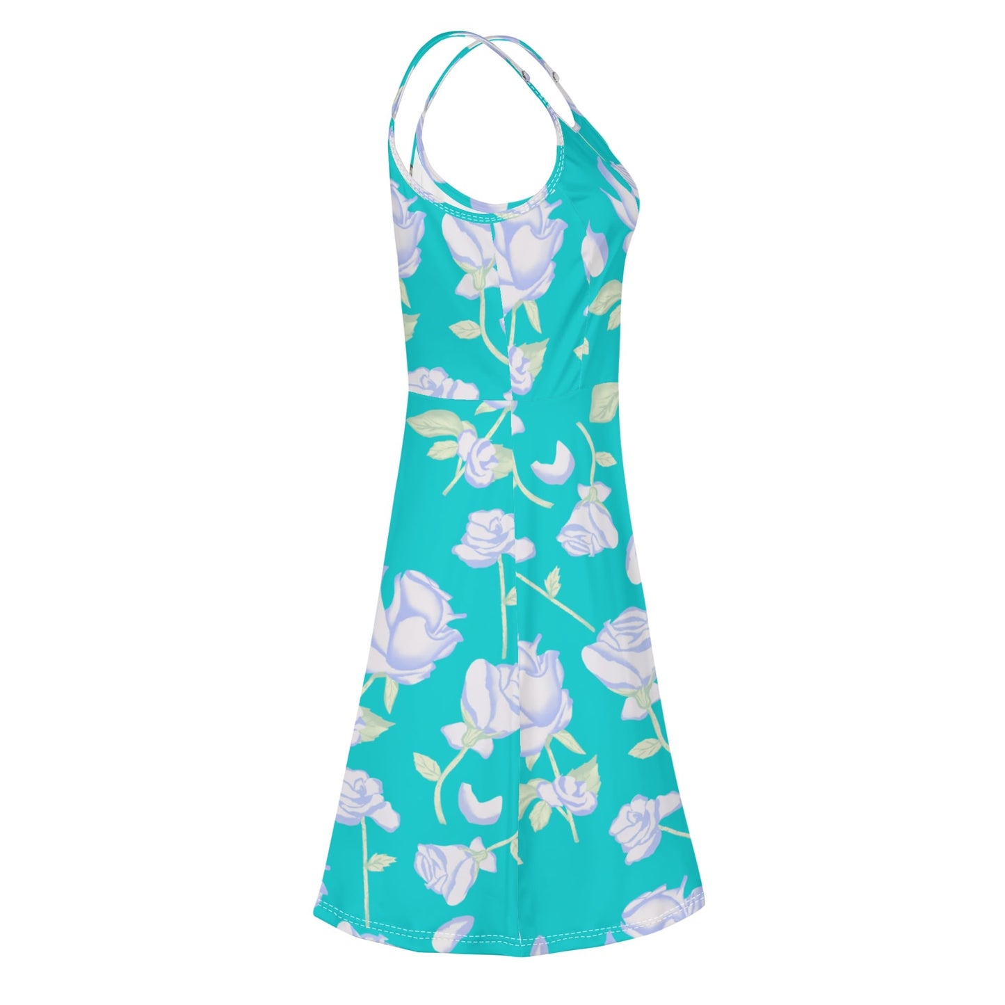 Vestido DAZ Luxury corto con tirantes finos ajustables y sin mangas para mujer