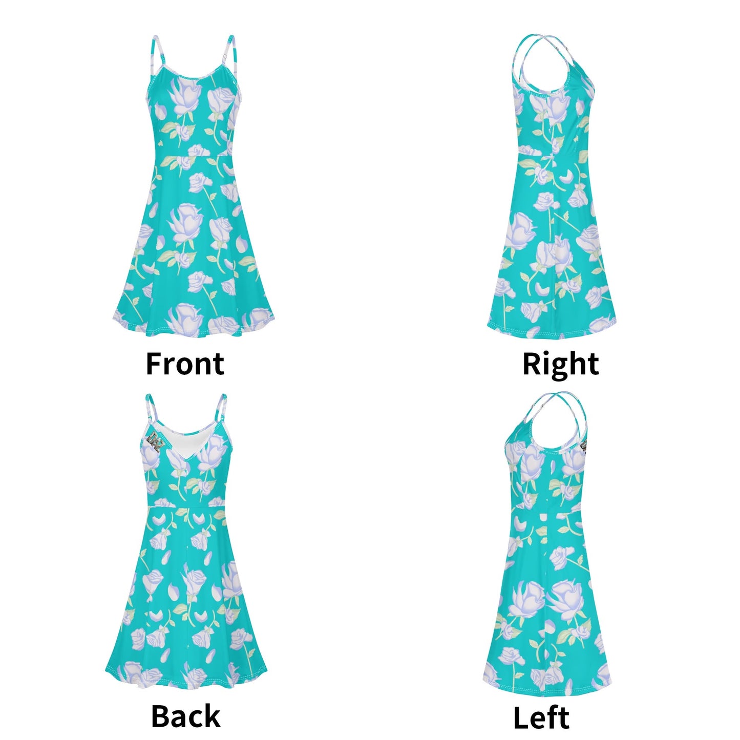 Vestido DAZ Luxury corto con tirantes finos ajustables y sin mangas para mujer
