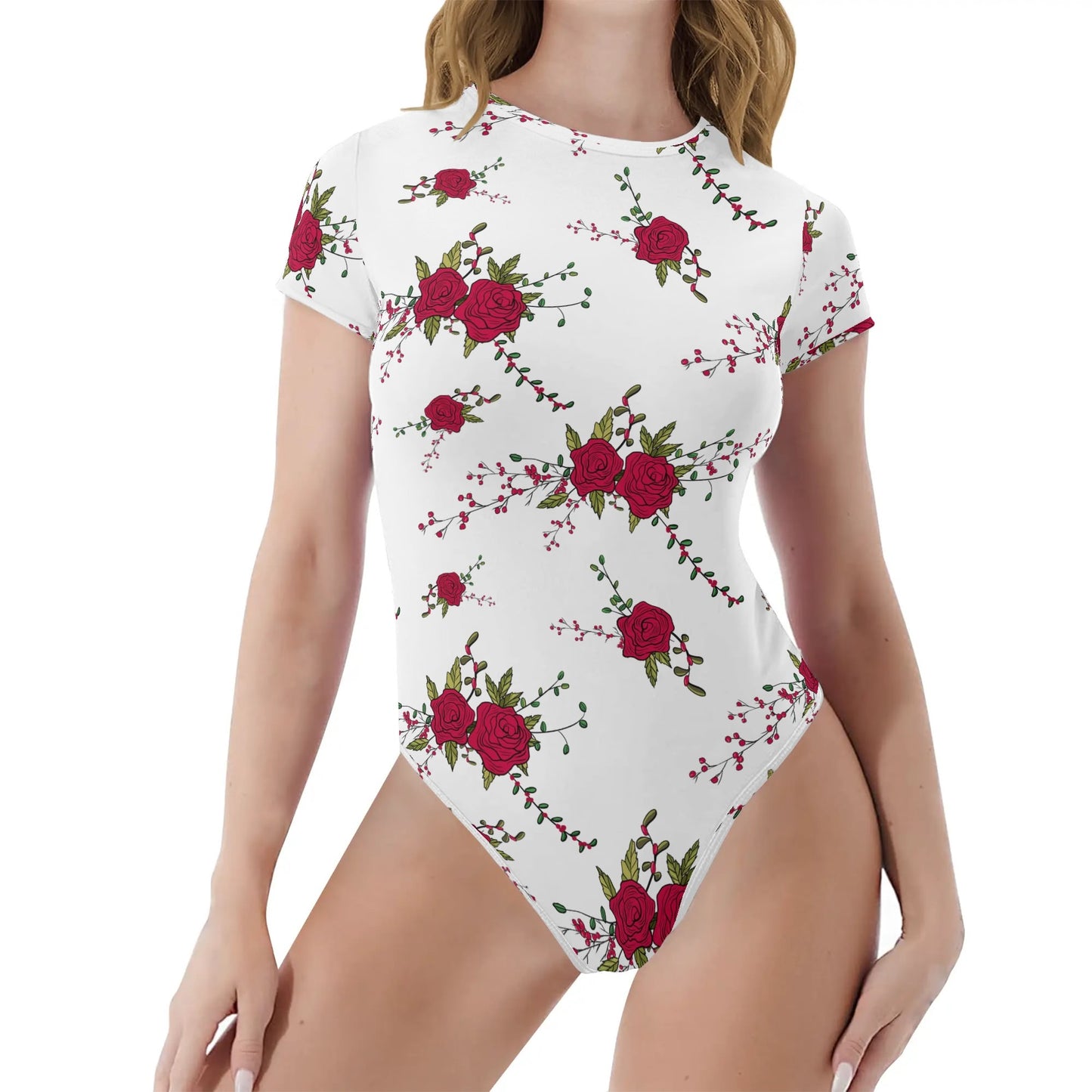 Body ajustado DAZ de manga corta y cuello redondo para mujer