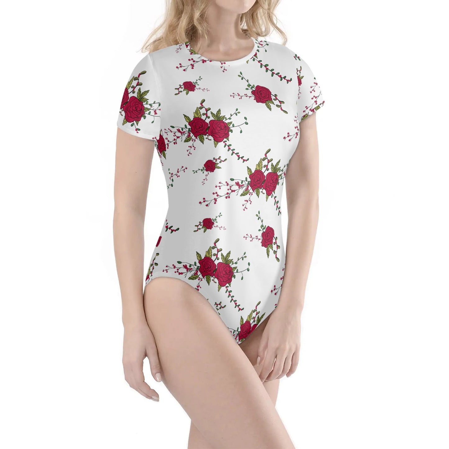 Body ajustado DAZ de manga corta y cuello redondo para mujer