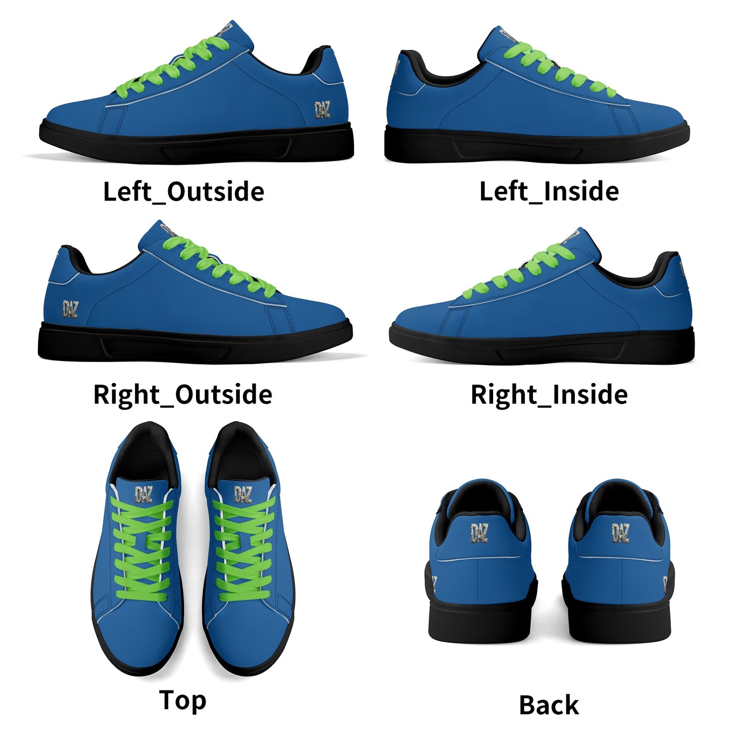 Zapatos de skate DAZ Premium de cuero de caña baja, ligeros para adultos