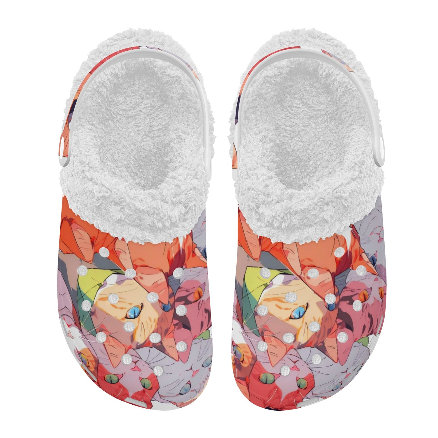 Zuecos DAZ Premium blancos con forro de piel para adultos