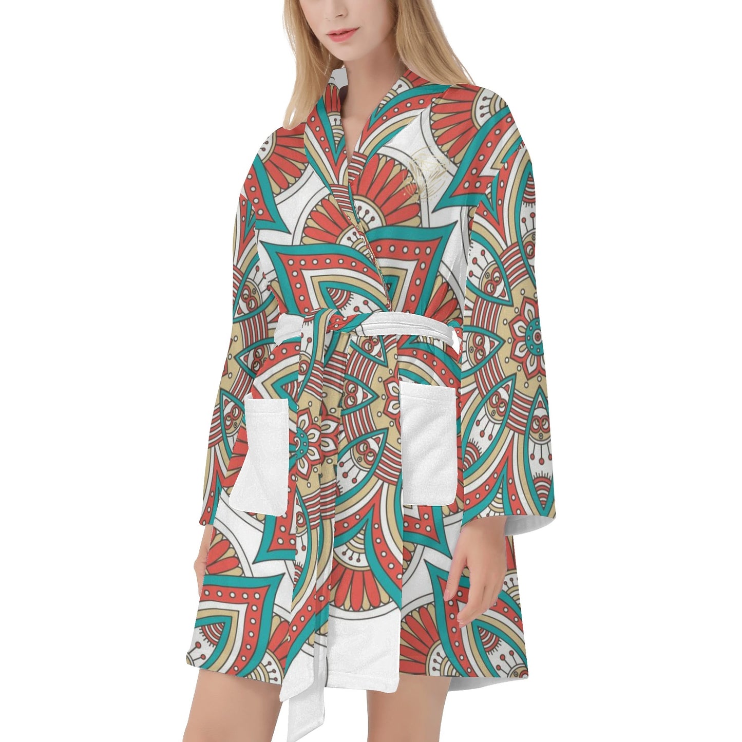 DAZ Luxury Women's Short Bathrobe