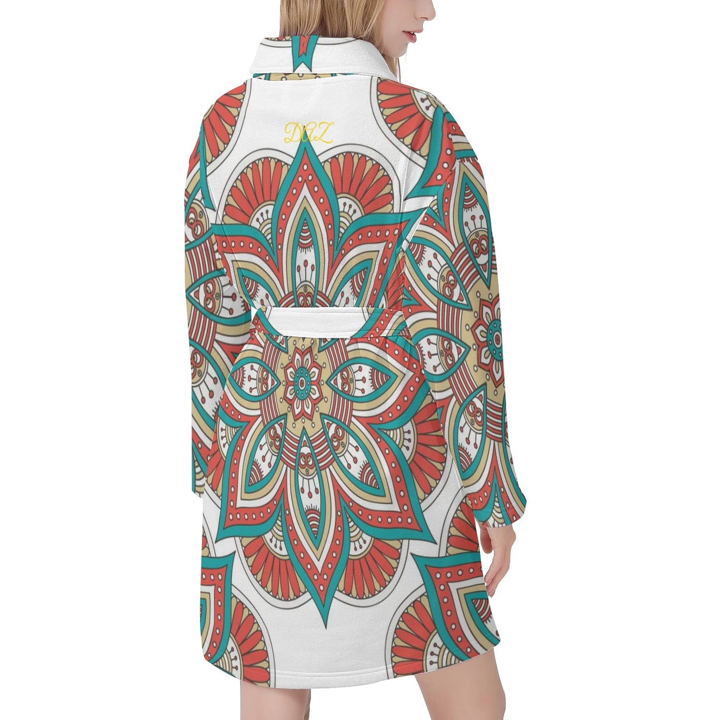 DAZ Luxury Women's Short Bathrobe