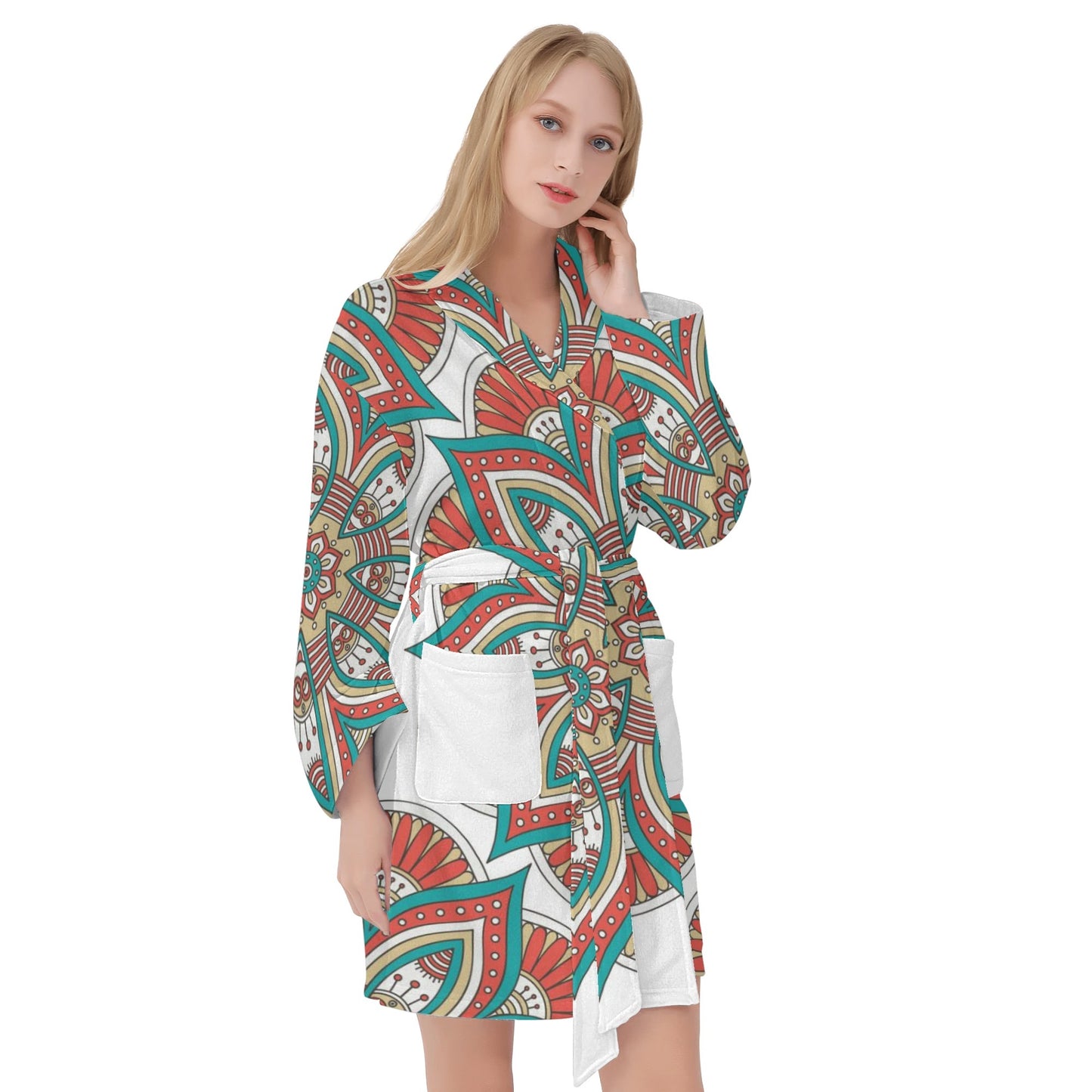 DAZ Luxury Women's Short Bathrobe