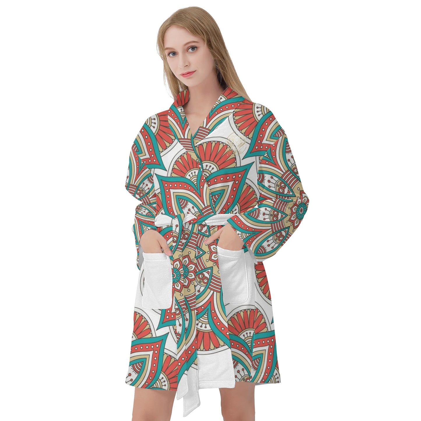 DAZ Luxury Women's Short Bathrobe