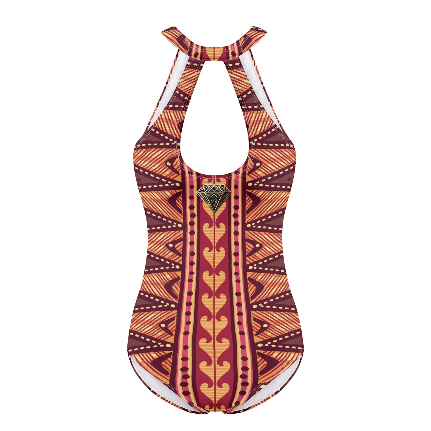 Traje de baño DAZ Luxury de una pieza con escote halter, lazo y espalda descubierta