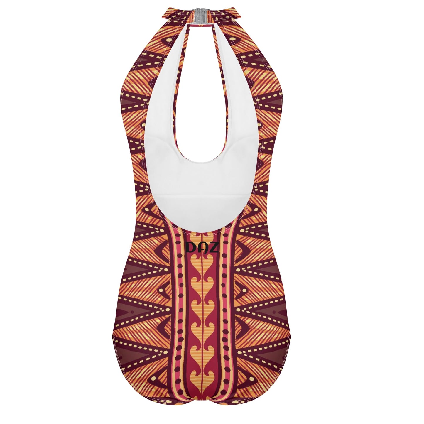 Traje de baño DAZ Luxury de una pieza con escote halter, lazo y espalda descubierta