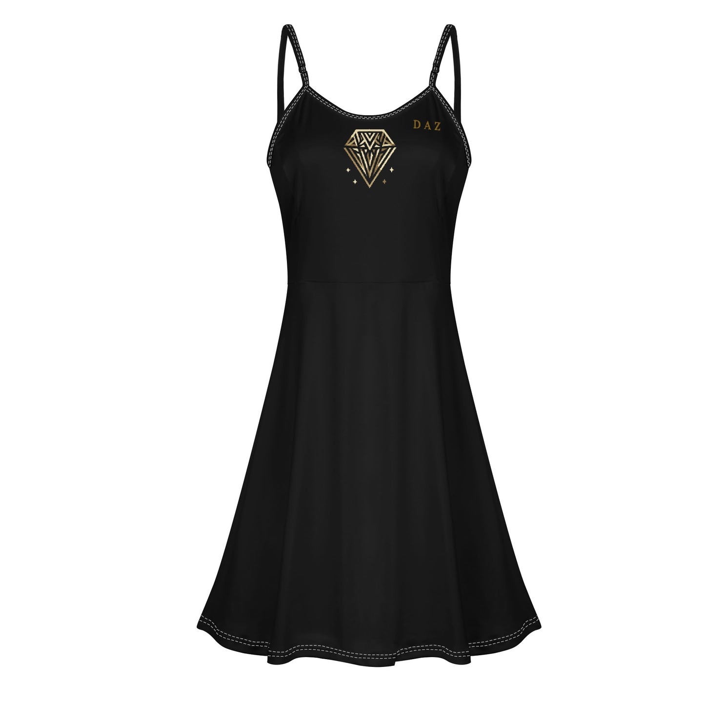 Vestido corto DAZ Luxury con tirantes finos ajustables para mujer