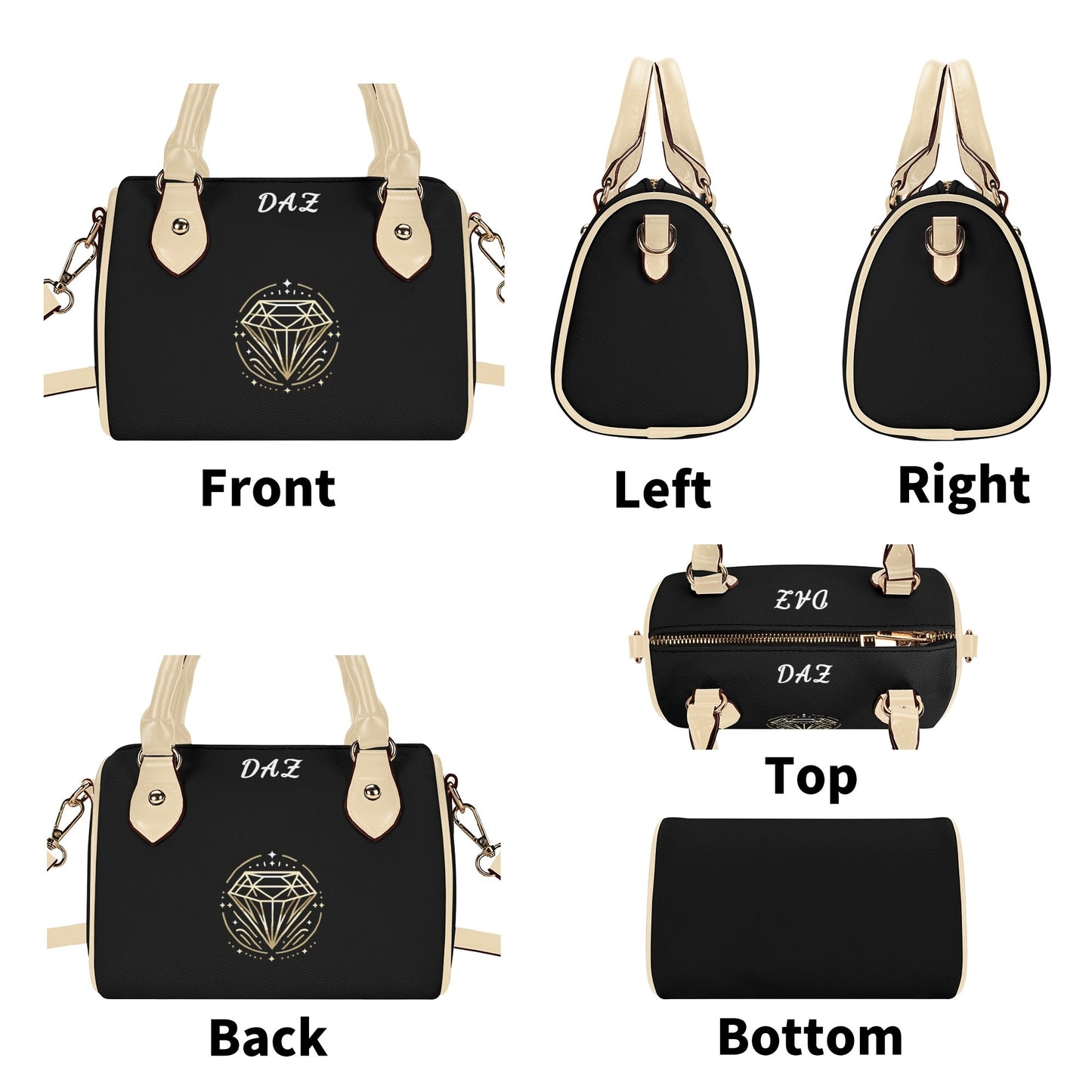 Bolso bandolera Boston pequeño de cuero DAZ Luxury