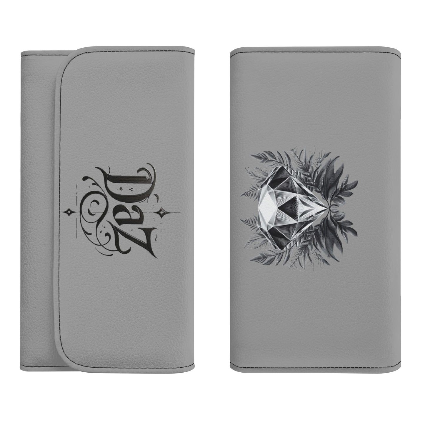 Cartera de mano larga de cuero triple DAZ Luxury