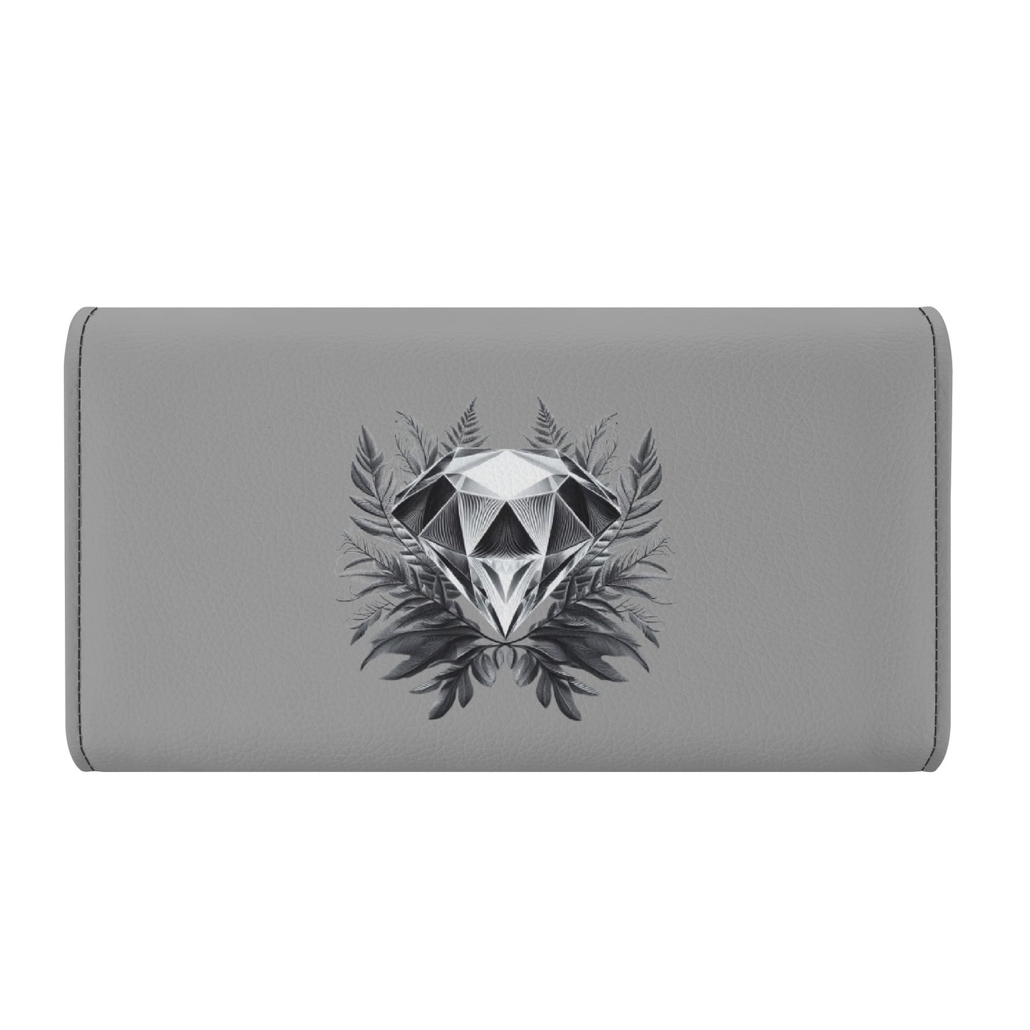 Cartera de mano larga de cuero triple DAZ Luxury