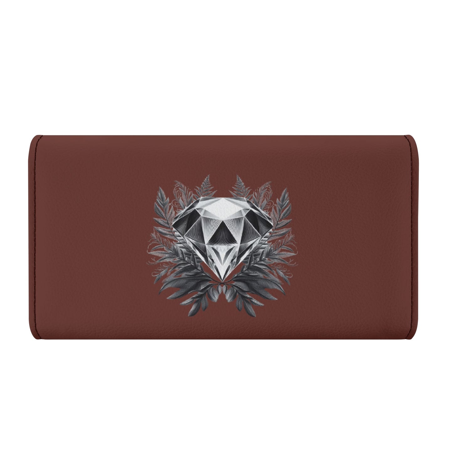 Cartera de mano larga de cuero triple DAZ Luxury