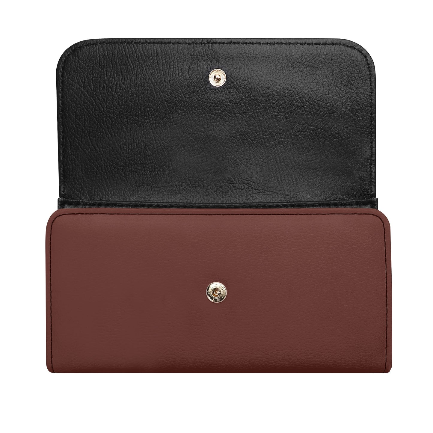 Cartera de mano larga de cuero triple DAZ Luxury