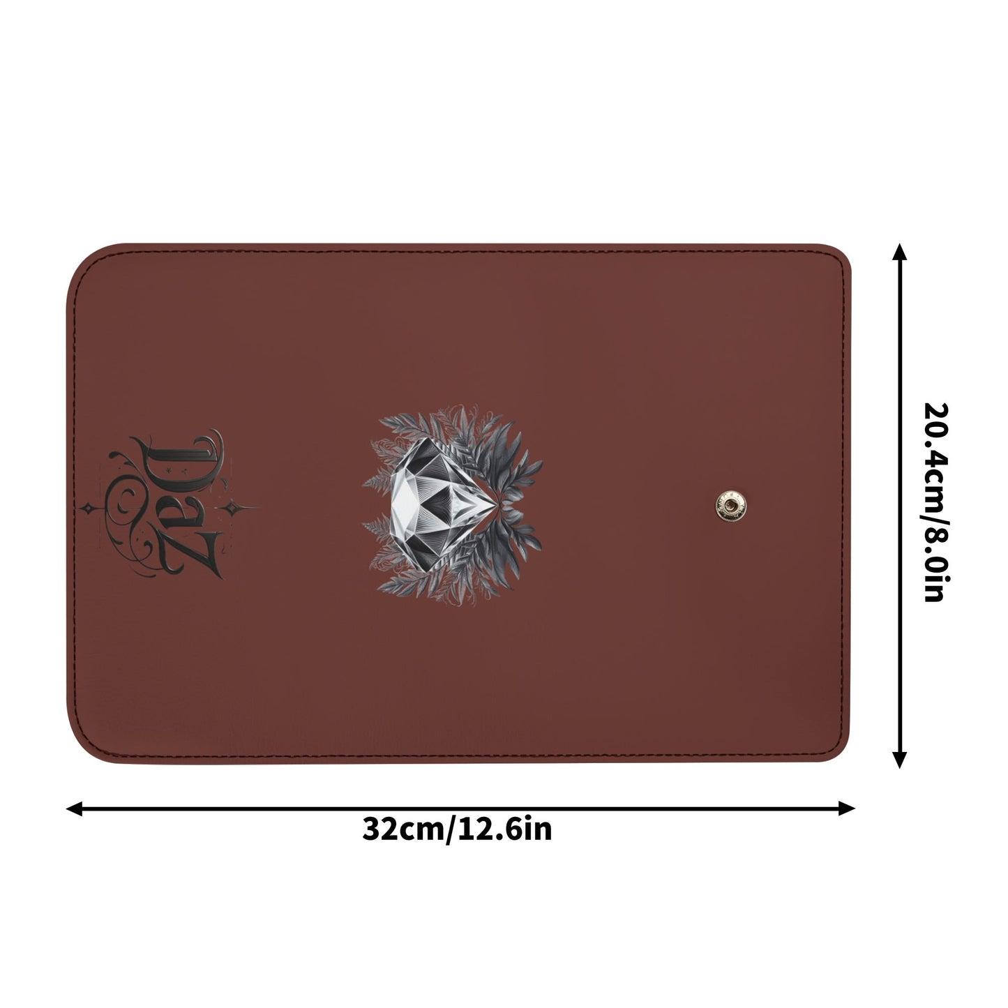 Cartera de mano larga de cuero triple DAZ Luxury