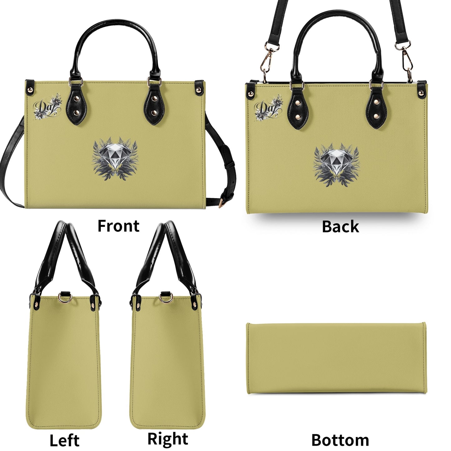 Bolso de mano de cuero sintético DAZ Luxury