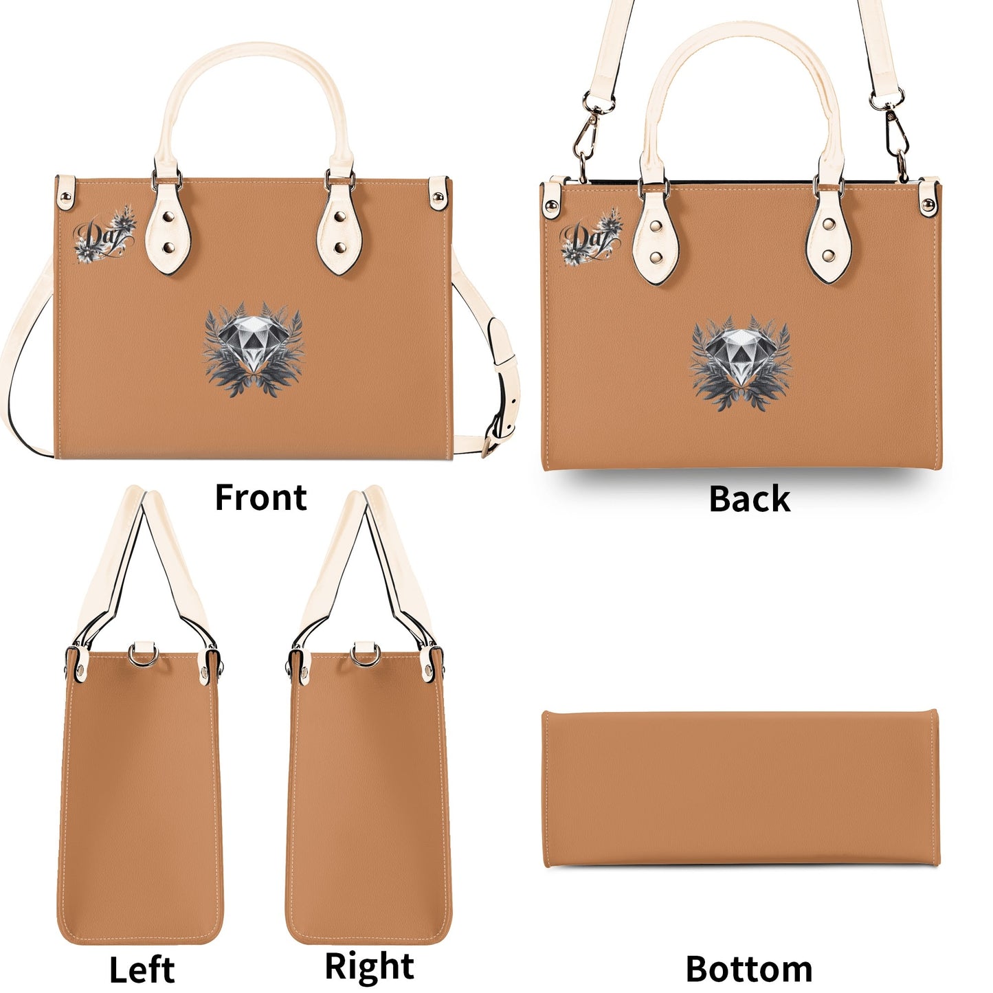 Bolso de mano de cuero sintético DAZ Luxury