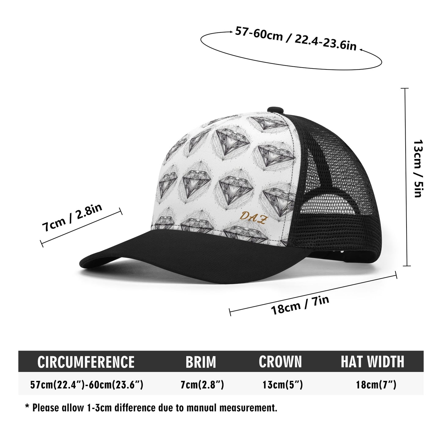 Gorra de malla DAZ Luxury