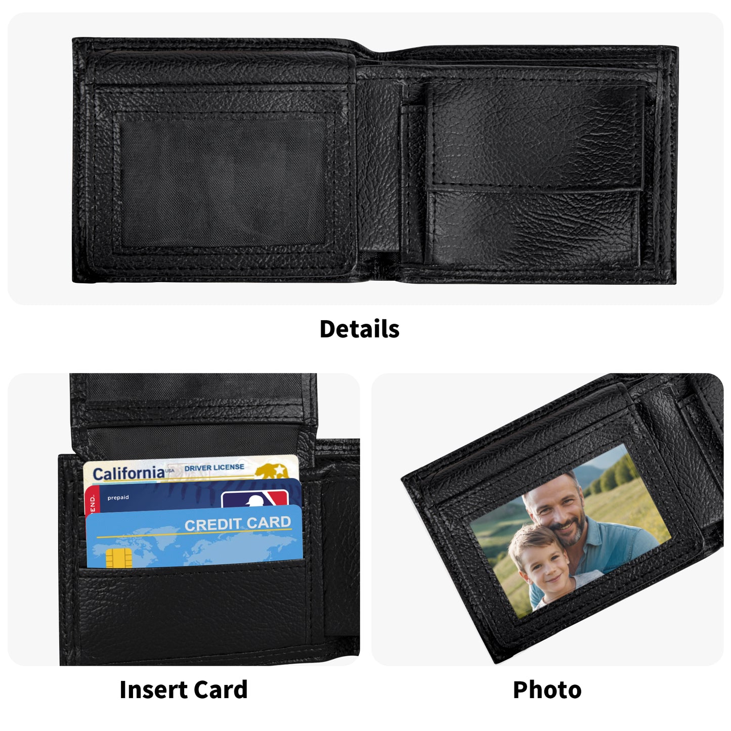 Cartera DAZ Premium de cuero sintético para hombre