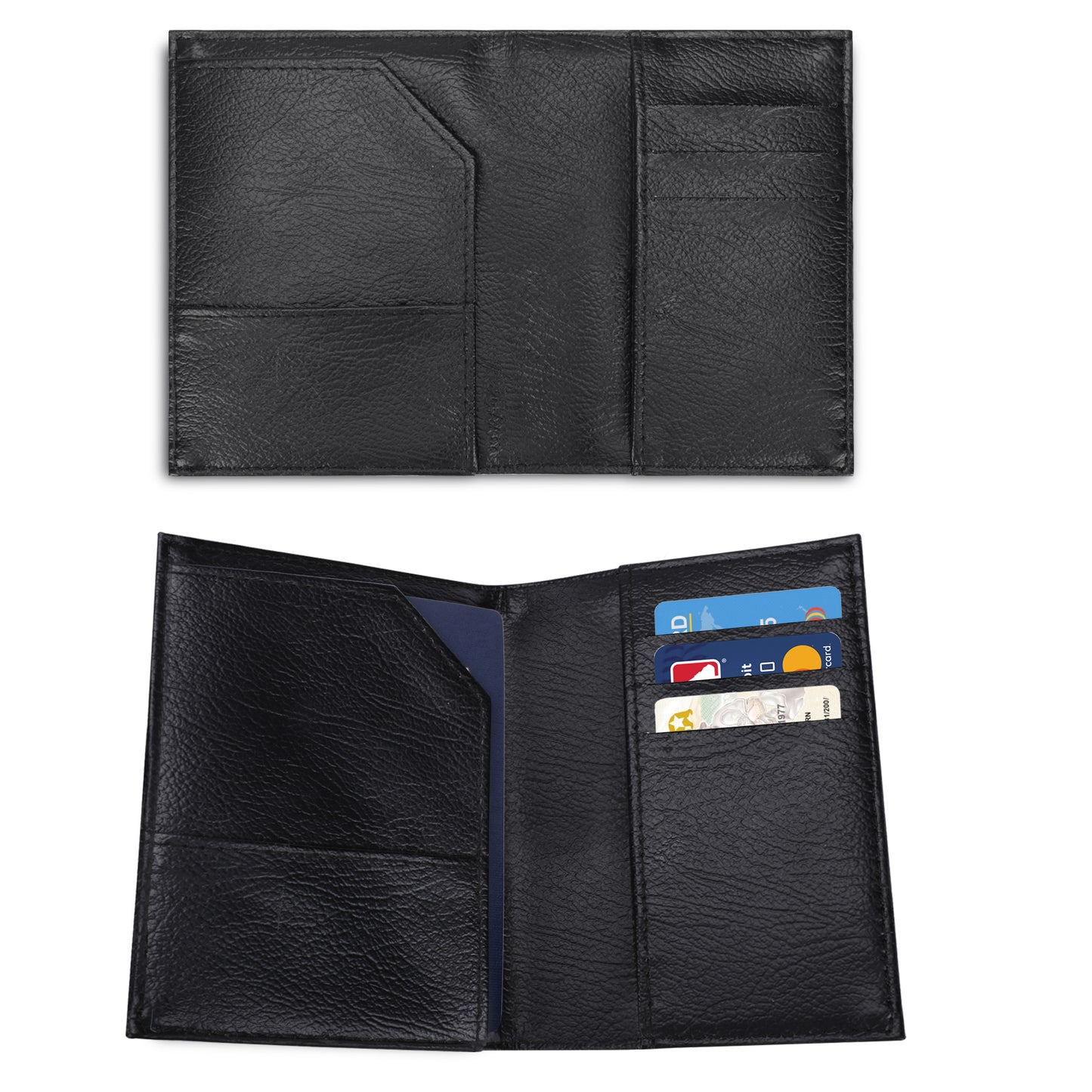 Estuche para pasaporte de cuero sintético con tarjetero DAZ Luxury