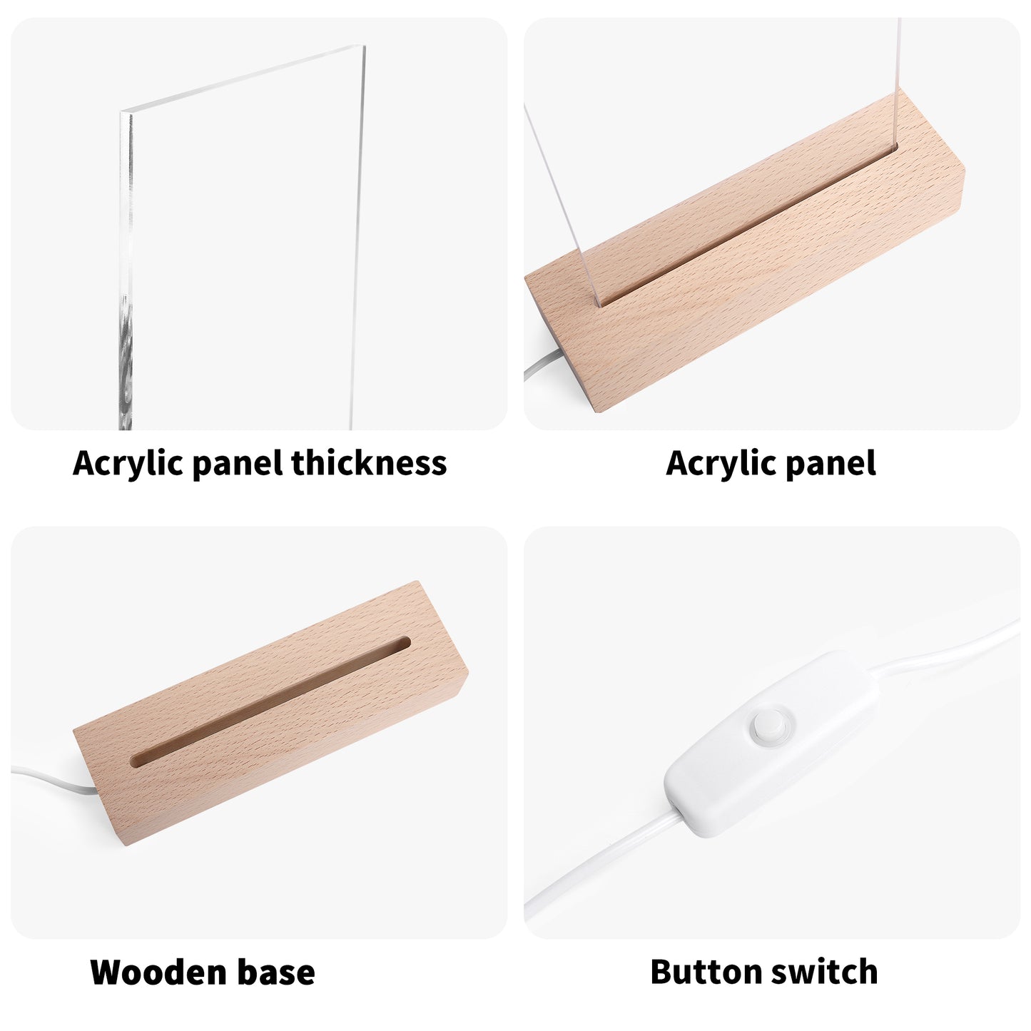 Luz nocturna LED DAZ acrílica