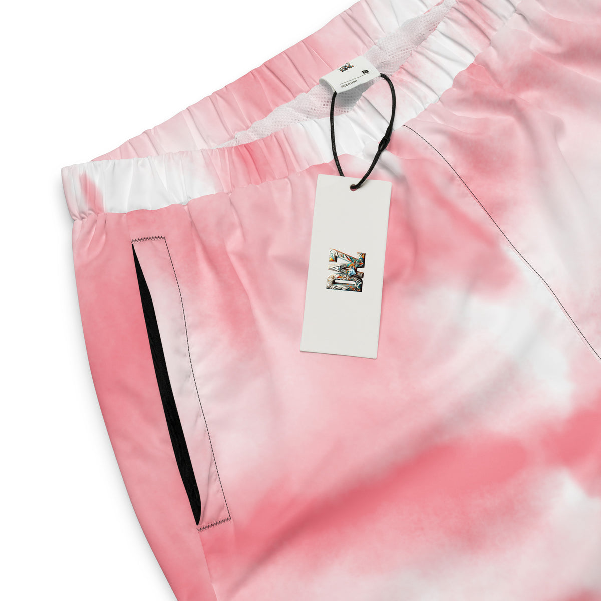 DAZMOND® "Pink Cloud Tie-Dye" Track Pants para Mujer
