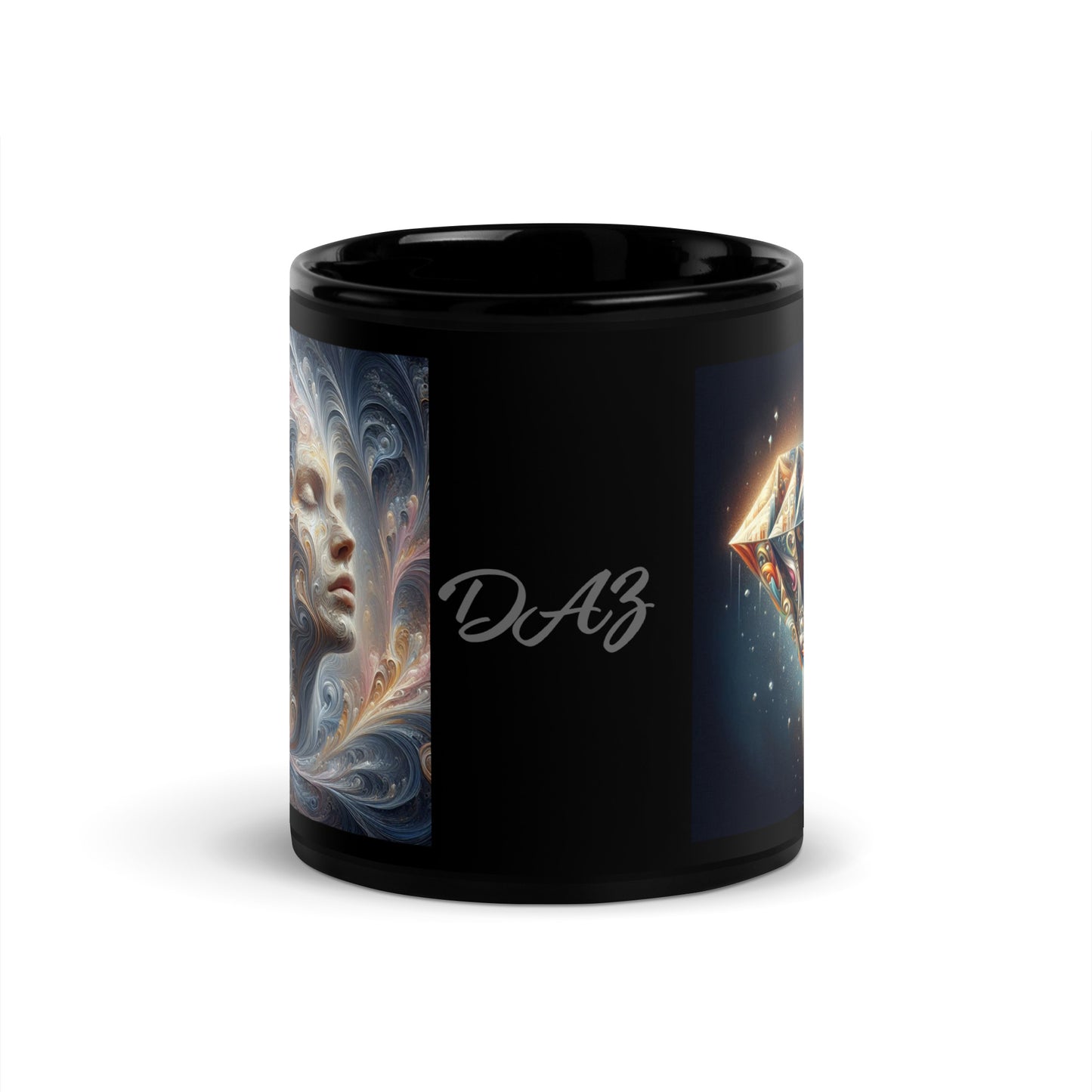 Taza negra brillante DAZ Art