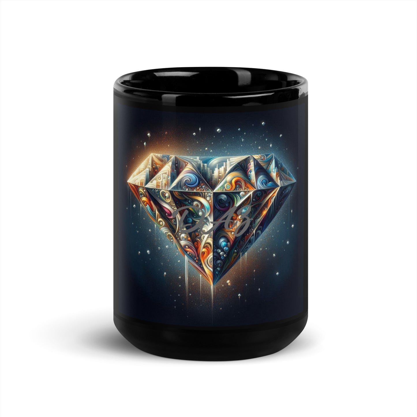Taza negra brillante DAZ Art