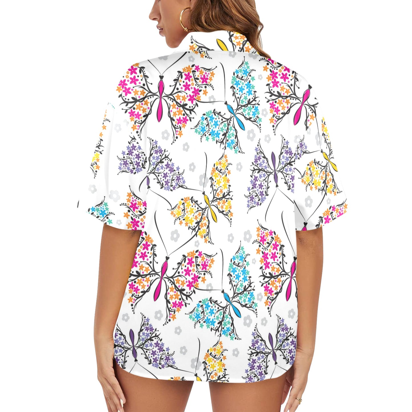 Camisa Hawaiana DAZ Luxury para Mujer (Hecha en Queens)