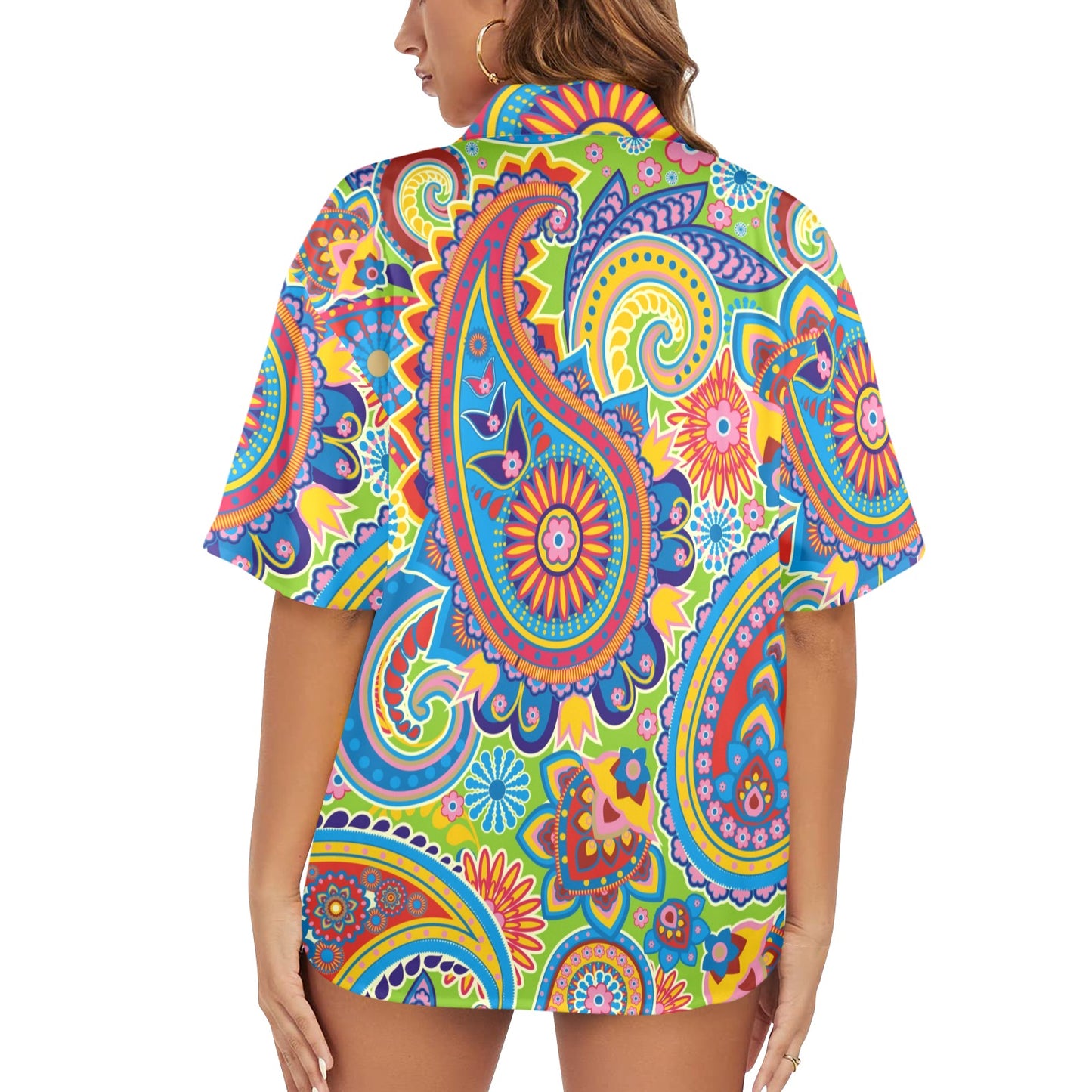 Camisa Hawaiana DAZ Luxury para Mujer (Hecha en Queens)