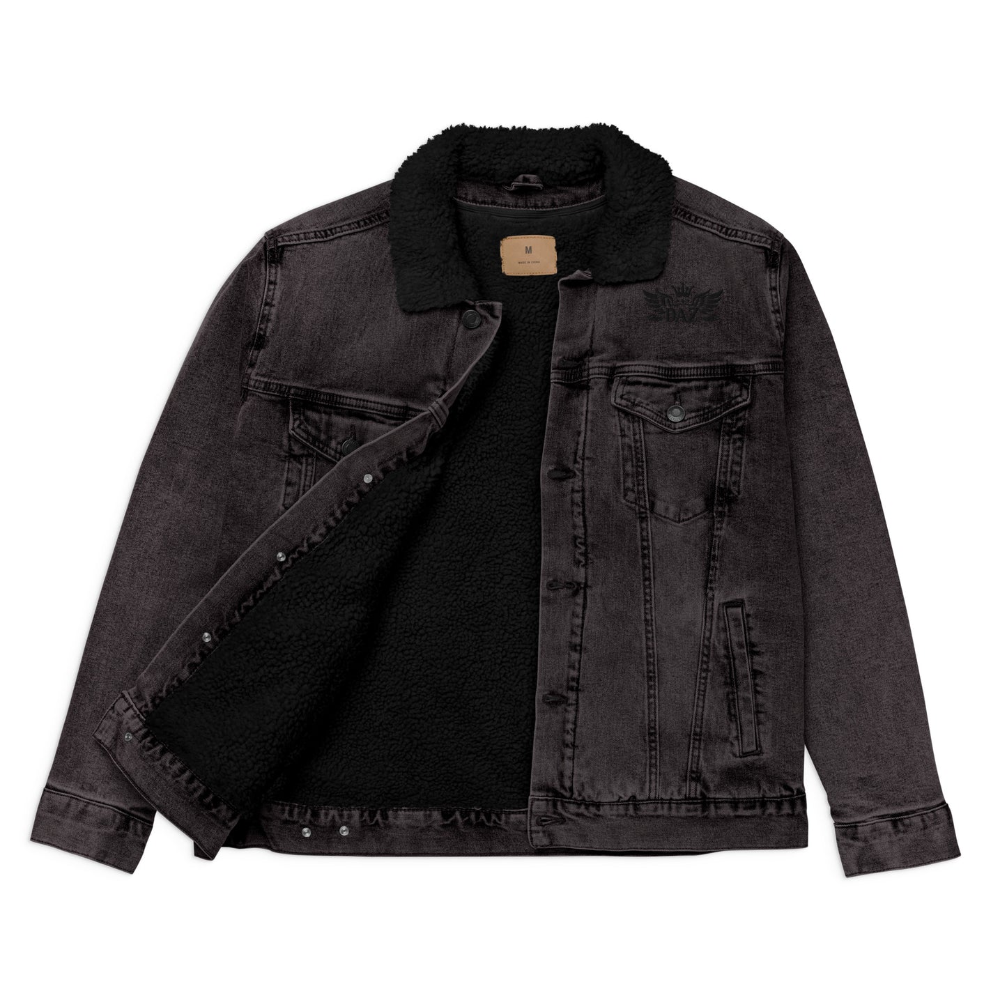 DAZMond Black Sherpa Denim Jacket