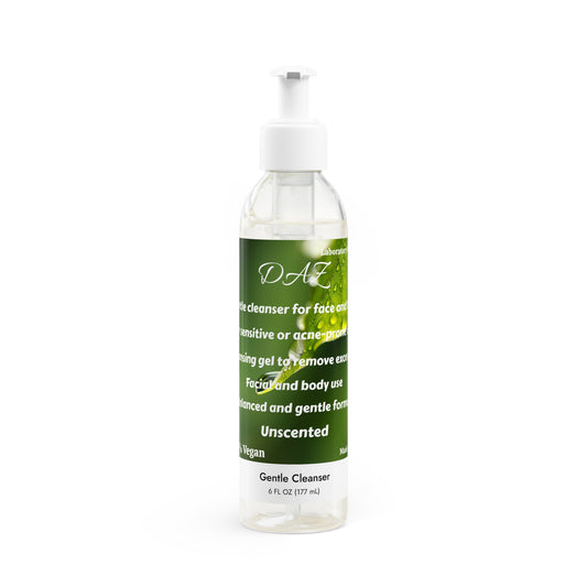 Limpiador suave para rostro y cuerpo DAZ, 6 oz
