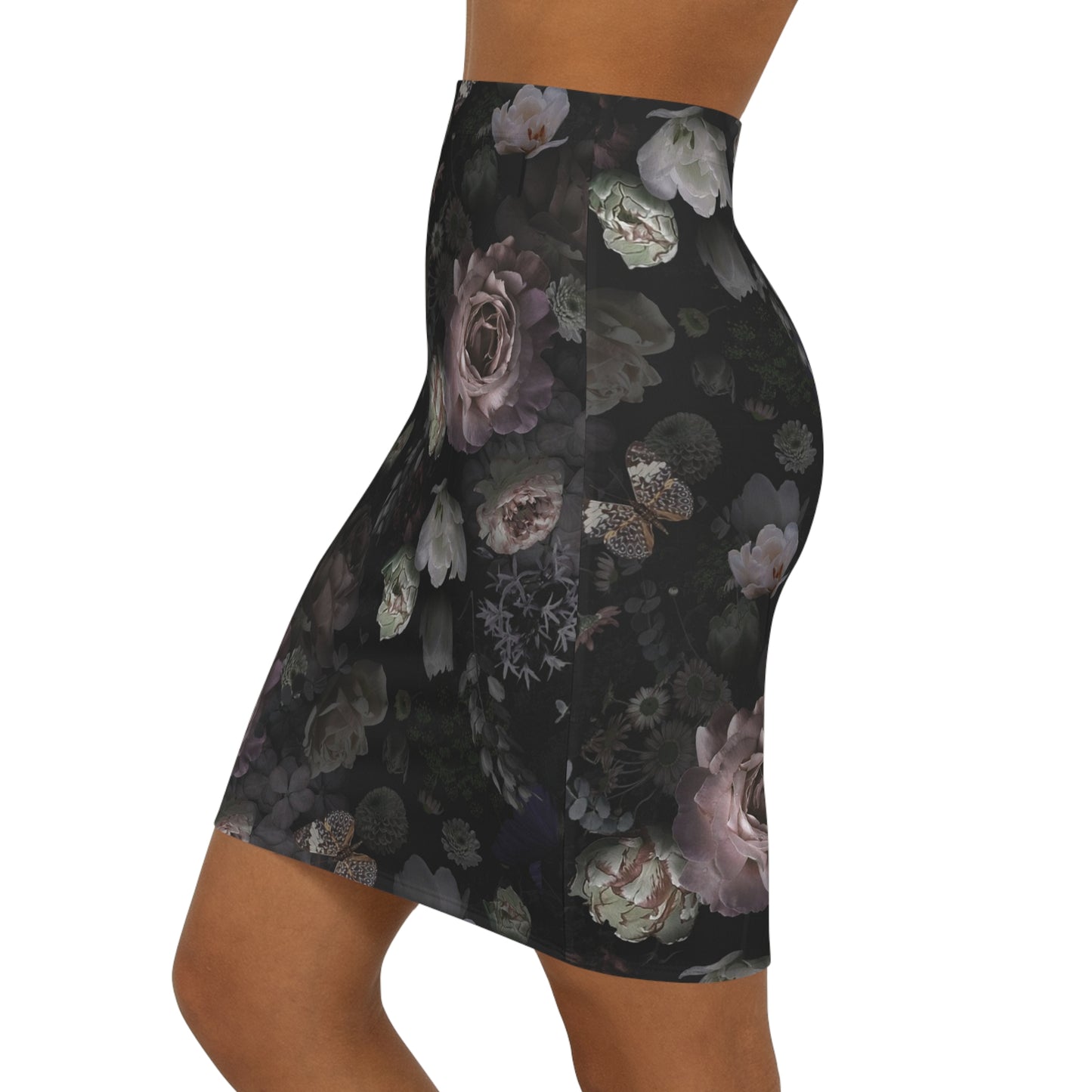 Falda lápiz DAZ Luxury Art Dark de cintura media para mujer