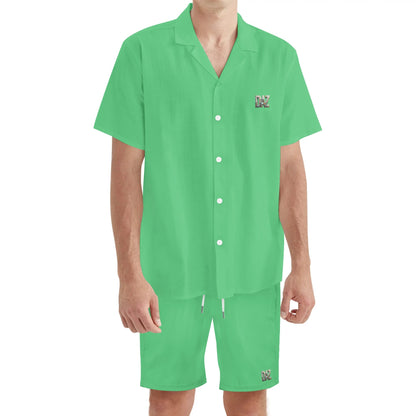 Conjunto de camisa y pantalones cortos DAZ Premium hawaianos de manga corta y corte regular para hombre